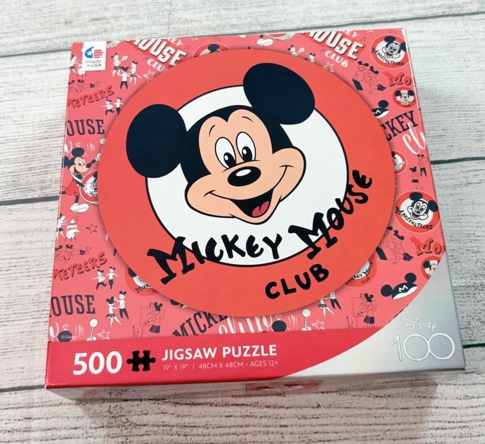 MICKEY MOUSE Club Ceaco Puzzle 500 Pieces Red 19” Disney